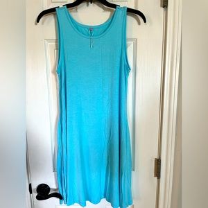 NWOT Turquoise Short Maxi Dress with pockets